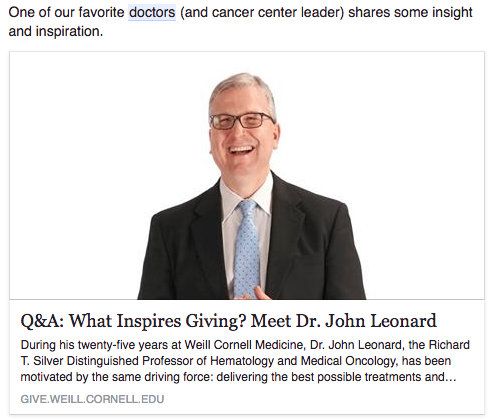 Hematology and oncology best NYC John Leonard Meyer Cancer Center Weill Cornell