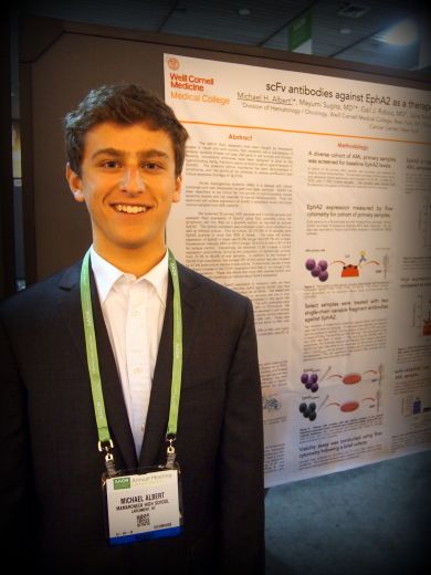 Michael Albert, 17, helped ID a potential drug target to treat acute myeloid leukemia