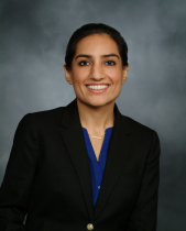 a woman smiling