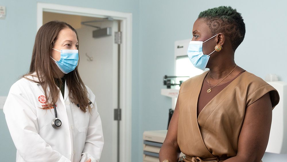 Melissa Frey and patient