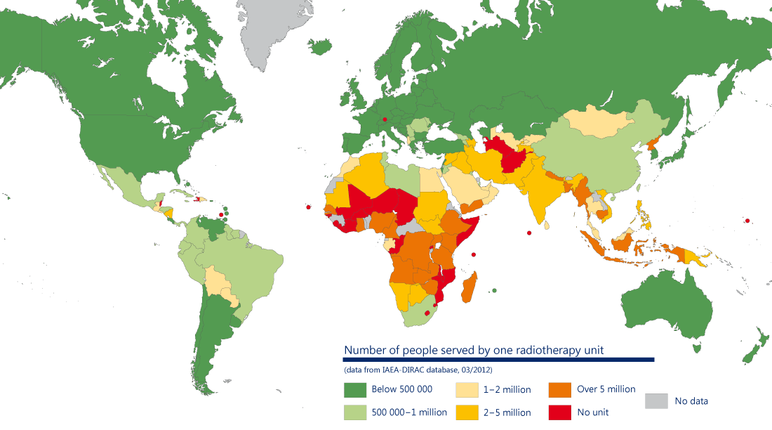 Global radiotherapy coverage map from the International Atomic Energy Agency 