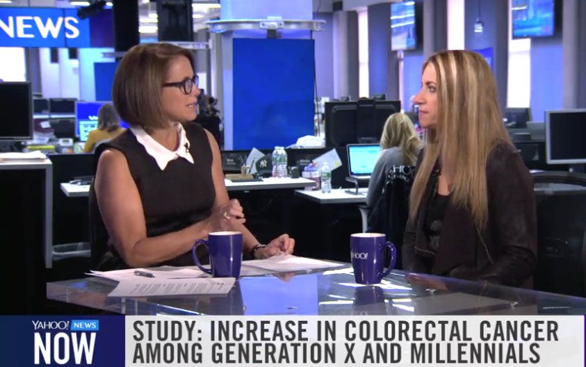 Dr. Felice Schnoll-Sussman with Katie Couric discussing colon cancer