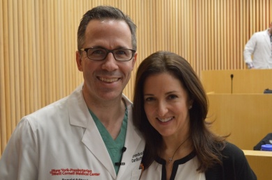 Thoracic surgeon Brendon Stiles with patient MaryAnn Provenzano 