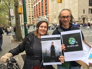 Lorraine Gudas and John Blenis at the NYC March for Science