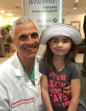Mark Souweidane, M.D., and his eight-year-old DIPG patient, Brooke Blake