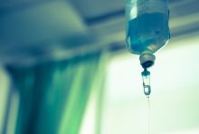 a saline bag 