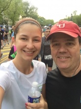 Lung cancer survivor Tom Murphy and daughter Julia
