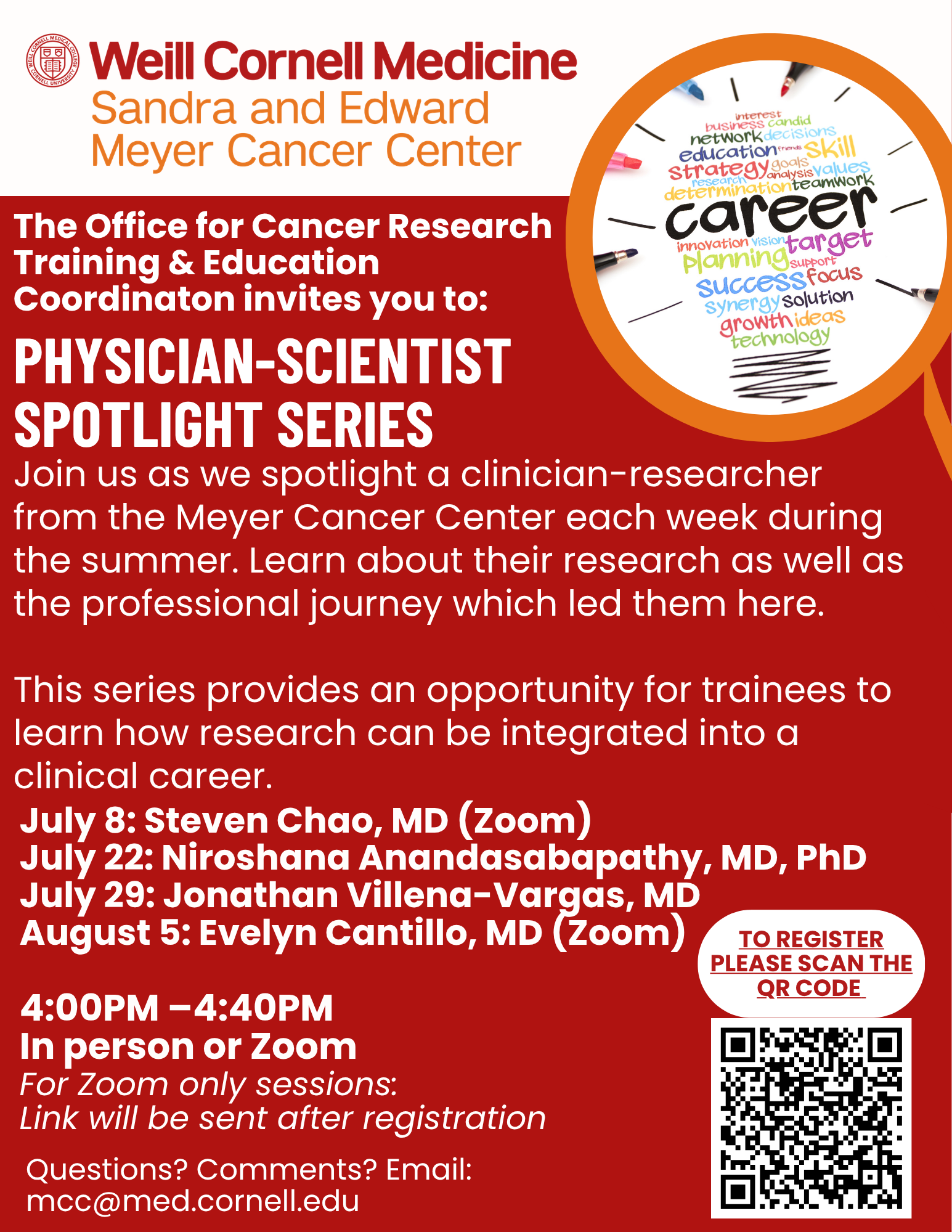 MCC Physician - Scientist Spotlight Series